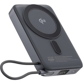 Resim Lenyes Pw1009d Pd 35w Qi2 Teknolojili Wireless Powerbank Type-c Kablolu Standlı 15w 10000mah Gri 