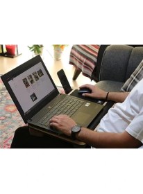 Resim AyrStore Telefon ve Tablet Bölmeli Minderli Laptop Sehpası Notebook Bilgisayar Çalışma Masası, Antik 