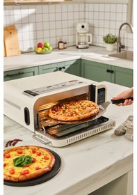 Resim Karaca Multicrust Artisan Retro Pizza Makinesi & Airfryer 
