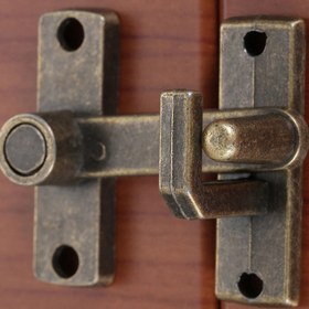 Resim 1 Adet Vintage Antika Bronz Kayar Pencere Kapı Kilit Kolu - Çinko Alaşım Metal Güvenlik Mandalı, Cıvata & Güvenlik Zinciri ile Ev, Yatak Odası, Garaj, Banyo için - Dayanıklı & Kolay Kurulum, Kapı Kilidi Yükseltme | Rustik Ev Dekoru | Easyinstall Kilit, Ev için Kapı Kilidi 