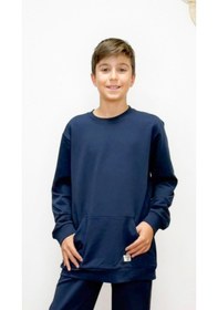 Resim Divinus Erkek Çocuk Kangru Cepli Sweatshirt Lacivert 