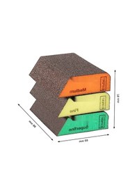 Resim 3 Parçalı Kombi Zımpara Sünger Seti, Ø 69 X 97 X 26 Mm 