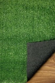 Resim Vl Dekoratif Premium Kalite Suni Çim Balkon Bahçe Kaymaz Taban Halı 7 Mm Yeşil 80 X 350 