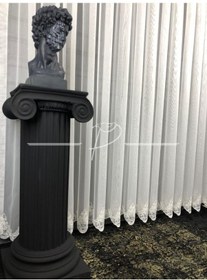 Resim Tül Perde Taç Marka Tt Zemin Etek Suzene Işleme 3 Desen Ekru 