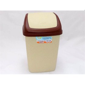 Resim Polytime P Sallanır Kapak Ofis Banyo Mutfak Bahçe Çöp Kutusu Kovası / 35 Litre / Krem / 57x38x30 Cm. 