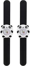 Resim UKCOCO 2 Çocuk Saatine Tokat Çocuklar Dijital Saat Karikatür Izle Kuvars Kol Saatleri Yapış Bilezik Izle Çocuk Kol Saati Panda Tokat Izle Silika Jeli Izlemek Beyaz Öğrenci Elektronik 
