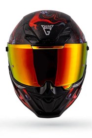 Resim DeadG Inferno Armour Red Siyah-Kırmızı Kask ( Revo Kırmızı Spoiler ) 