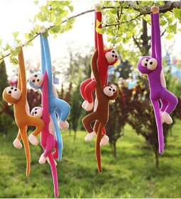 Resim Peluş Maymun. Elleri Yapışabilen Uyku Ve Oyun Arkadaşı -70 Cm Bej 