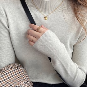 Resim Kadınlar İçin Vintage Esintili Yarım Yaka Kazak - Uzun Kollu, Dar Kesim, Düz Renk, Dik Yaka, Sonbahar/Kış İçin Mükemmel, Çok Yönlü Katman Parçası, Sonbahar Kış Giyim | Vintage Tarzı Kazak | Esnek Kumaş 