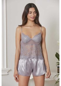 Resim Pierre Cardin 6'lı Kaplı Midi Gecelik Sabahlık Set 6015 Royal 001 