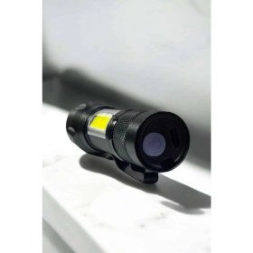 Resim Şarjlı Metal Zoomlu El Feneri Işıldak LED Işık Taşınabilir El Lambası 