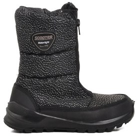 Resim Scooter F7447-f Siyah Simli İçi Kürklü Su Geçirmez Çocuk Kar Botu 001 