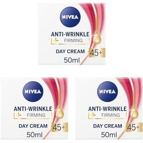 Resim Kırışıklık Karşıtı + Sıkılaştırıcı Krem Yaş 45+ 50 Ml , Yaşa Özel Yüz Bakım Kremi, Kayısı Çekirdeği Ve Shea Yağı İle Yoğun Cilt Bakım, Uv Filtresi İle Güneş Koruması 3 Paketi 