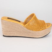Resim Elile Shoes Hakiki Deri Büyük Küçük Numara Jüt Yüksek Topuk Kadın Terlik Noce 
