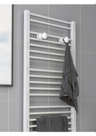 Resim Banyo Askısı, Bornoz Askısı , Kolay Kurulum , Havlu Kıyafet Askıs Beyaz 