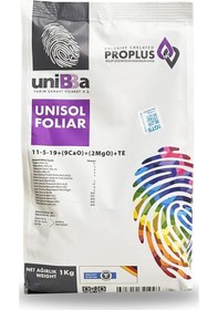 Resim Unibba Unisol Foliar Npk Yaprak Gübresi 11-5-19+ 9cao + 2mgo +te 1 Kg 1 KG 