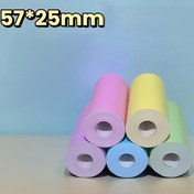 Resim Mini Cep Yazıcıları ve Kamera Bağlantılı Yazıcılara Özel 3/5 Rulo Termal Kağıt - Standart Renk Yansıtma Özellikli Taşınabilir Renkli Baskı Kağıdı, Çeşitli Renkler (Pembe, Sarı, Yeşil, Mavi, Mor) - Seyahatlerde Fotoğraf Basımı İçin İdeal 