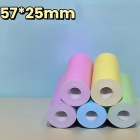 Resim Mini Cep Yazıcıları ve Kamera Bağlantılı Yazıcılara Özel 3/5 Rulo Termal Kağıt - Standart Renk Yansıtma Özellikli Taşınabilir Renkli Baskı Kağıdı, Çeşitli Renkler (Pembe, Sarı, Yeşil, Mavi, Mor) - Seyahatlerde Fotoğraf Basımı İçin İdeal 