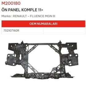 Resim Ön Panel Komple Fluence Megane Iıı 11 
