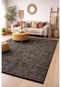 Resim Hoom Rugs Vintage Vtg 112 Vizon Dekoratif Yıkanabilir Kilim Vizon 