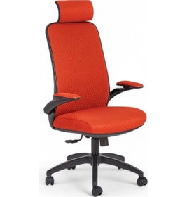 Resim Silva Kırmızı Fileli Yönetici Koltuğu Turuncu 