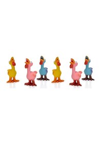 Resim Köpek Oyuncağı, Sesli, Horozlar, Lateks, Çeşitli Renklerde, 17x9,5x9cm 2 Paketi 