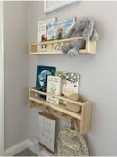 Resim EMTA 50 Cm 2 Li Ahşap Raf Askılık Montessori Kitaplık 