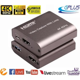 Resim Gplus 4Kvc500 Usb 3.0 4K Full Hd 60 Hz Hdmı Video Capture 