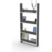 Resim Kenzlife kitaplık fernur 120*060*10 gri duvar rafı 