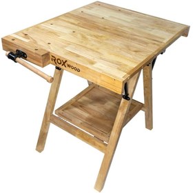 Resim Rox Wood 0338 Mengeneli Katlanır Ahşap Marangoz Çalışma Tezgahı 