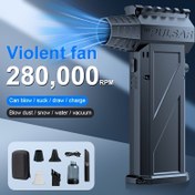 Resim 8in1 Tasarım | Yüksek Hızlı Şiddetli TurboFan Güçlü Emiş, Taşınabilir, Çok Fonksiyonlu Üfleyici Açık Hava Kampı, Kar Temizleme ve Toz Alma için - Şarj Edilebilir Pil, Üfleyici Kompakt Fan Dayanıklı Yapı, Taşınabilir Fan USB Şarj Soğutma 
