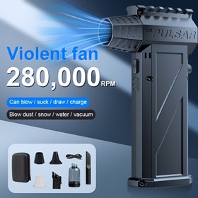 Resim 8in1 Tasarım | Yüksek Hızlı Şiddetli TurboFan Güçlü Emiş, Taşınabilir, Çok Fonksiyonlu Üfleyici Açık Hava Kampı, Kar Temizleme ve Toz Alma için - Şarj Edilebilir Pil, Üfleyici Kompakt Fan Dayanıklı Yapı, Taşınabilir Fan USB Şarj Soğutma 