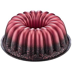 Resim OMS 25 CM Döküm Granit Dilimli Kek Kalıbı Geçişli Kırmızı 3288 