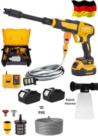 Resim AboutThePerfect Çift Akülü Yüksek Basınçlı Temizlik Tabancası, 70 Bar, Bahçe ve Araç Yıkama 