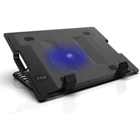 Resim INC-341FXS Ergonomik USB Sessiz 7"-17" Notebook Stand Soğutucu Gürültü Seviyesi 10 Dba 140 Mmlik Fan Ile Güçlü Hava Akımı 2 USB Girişi Isı Yayılımıyla Yüksek Performans Güç Girişi 075 W 