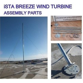 Resim Istabreeze Rüzgar Türbini Için 4 M 15 Kg Taşıma Direk Seti 