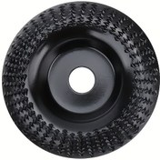 Resim Bir parça 4 inçlik ahşap öğütme aracı, ahşap şekillendirme, oyama ve bitirme için diske sahip, ev dekorasyonu ve tamir projeleri için ideal. 