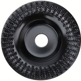 Resim Bir parça 4 inçlik ahşap öğütme aracı, ahşap şekillendirme, oyama ve bitirme için diske sahip, ev dekorasyonu ve tamir projeleri için ideal. 