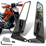 Resim 1 Çift Motosiklet Arka Görüş Aynası Spoyler Seti - Ayarlanabilir, Geliştirilmiş Görünürlük ile CNC Alüminyum Rüzgar Kanadı Süper Spor Bisikletler için 