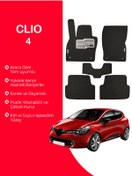 Resim MOD10 CLIO 4 Uyumlu Hücreli Yüzey Eva Paspas Seti Paspas Takımı Siyah Yüzey 