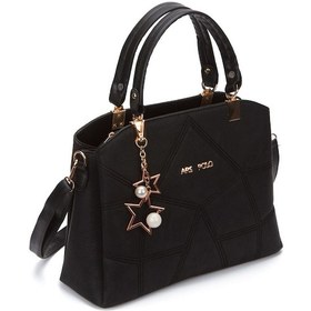 Resim Kadın Butterfly Siyah El Ve Omuz Çantası Kol Çantası Siyah 