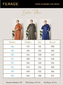 Resim Kadın Büyük Beden Tesettür Süet Kap - Boydan Göğsü Fermuarlı Kapüşonlu Uzun Pardesü - Taba / 50 