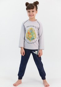 Resim Rolypoly Harry Potter Lisanslı Uzun Kollu Kız Çocuk Ribana Pijama Takımı 