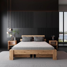 Resim 4 Çekmeceli Lotus Atlantik Mdf Set Karyola | Çift Kişilik Yatak Uyumlu, Kolay Kurulum 