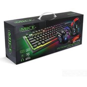 Resim Imıce Gk-470 4 In 1 Led Işıklı Klavye, Mouse, Mikrofonlu Kulaklık, Mousepad 