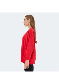 Resim Slazenger VIKENTI SW Oversize Kadın Cepli Oversıze Kırmızı Sweatshirt 