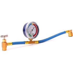 Resim Araba Klima R134a Soğutucu Dolum Hortumu Basınç Ölçer Ölçüm Kiti İle 