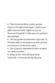 Resim Ariston Hs Premium 24 Kw Erp Yoğuşmalı Kombi 