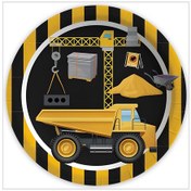 Resim İnşaat Partisi Karton Tabak - 23cm x 8 Adet 