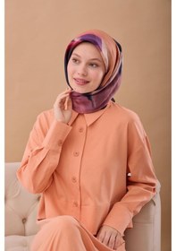 Resim Silk Home Aura Eşarp 140002-13 Lacivert, Turuncu, Mor, Mürdüm, Kiremit 